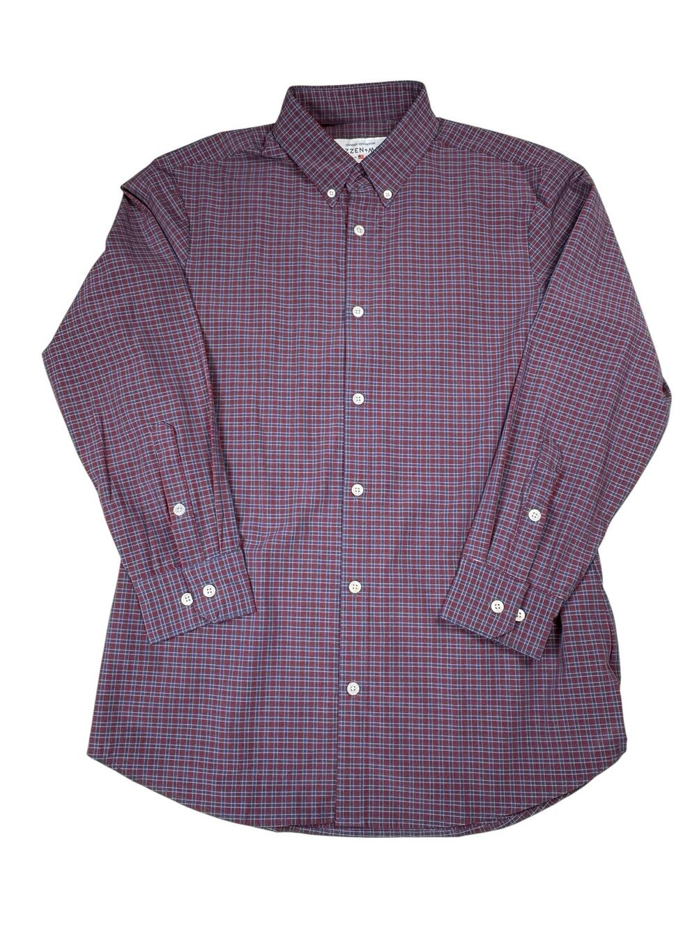 Mizzen + Main Leeward Trim Fit Performance Shirt Men's Large Stretch Business